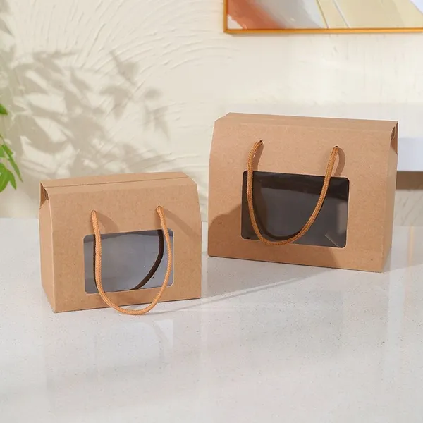 New Design Kraft Foldable Box With Handle photo-4