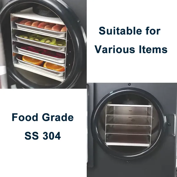 High Efficiency 4 Trays Commercial Vacuum Freeze Dryer Lyophilizer Machine for Small Business Food Preservation 4KG Capacity photo-5