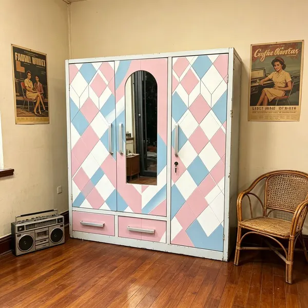  Export‑Oriented Flat‑pack Knock‑down Printed Steel Wardrobe 3/4‑Door Household Clothes Storage Cabinet Mirror & Drawers Custom Supported photo-4