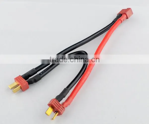 T Plug Wire Switch Cable Connector 1F & 2M 12AWG Soft Silicone Wire photo-2