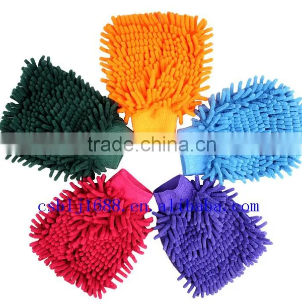 Factory Direct Top Sales Microfiber Small Chenille Car Cleaning Gloves & Blocks photo-3