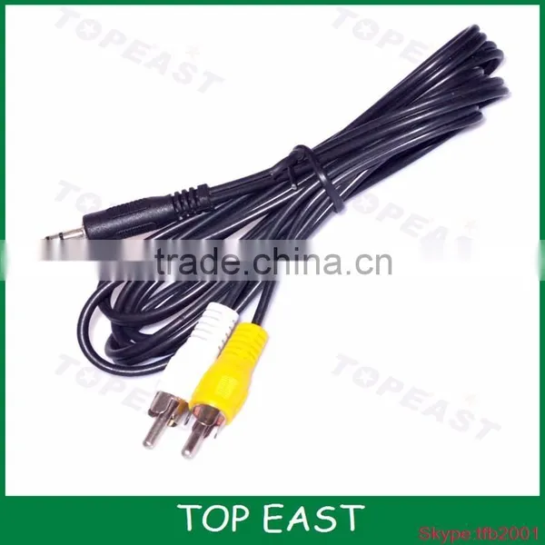 Black 3.5mm Male to Dual 2 RCA Stereo Audio Male Cable 2 Male to 1 Female Audio Cable photo-2