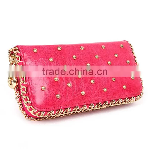 Zipper Women Purse With Rivet photo-4
