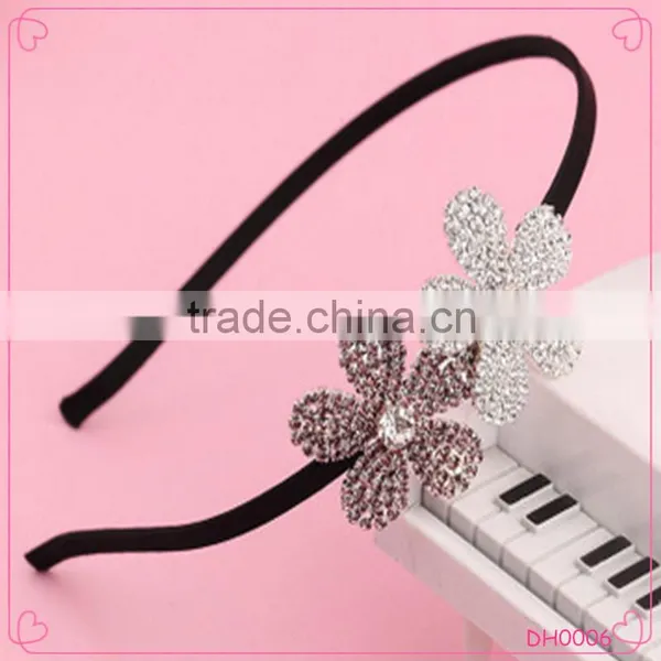 Fashion Fabric Rhinestone Flower Headband Hairband For Girls