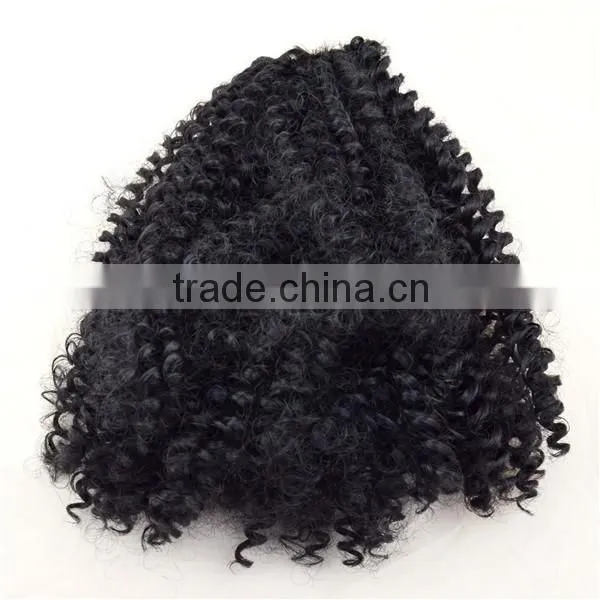Mongolian Hair Natural Afro Style Hair Extension Afro Kinky Human Hair Can Dye photo-5