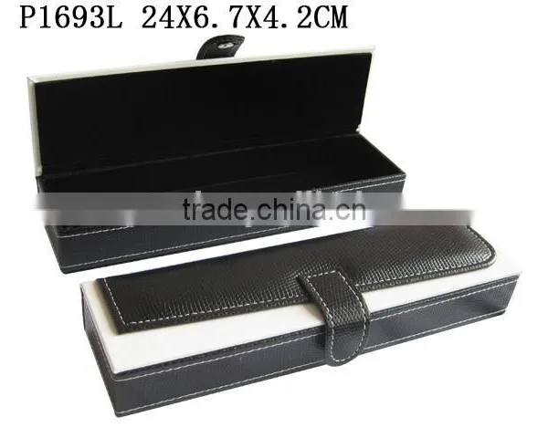 Fashion PU Leather Paper Watch Box With Black Velvet Insert Manufacturers China P1693W photo-4