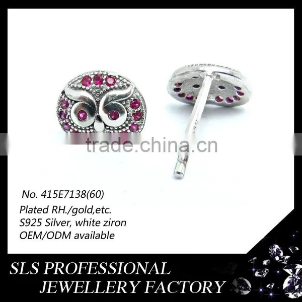 2014 Fashion Earrings for Kids Jewelry Ruby Stones Stud Earring for Children Gifts With All Types of Earrings photo-2
