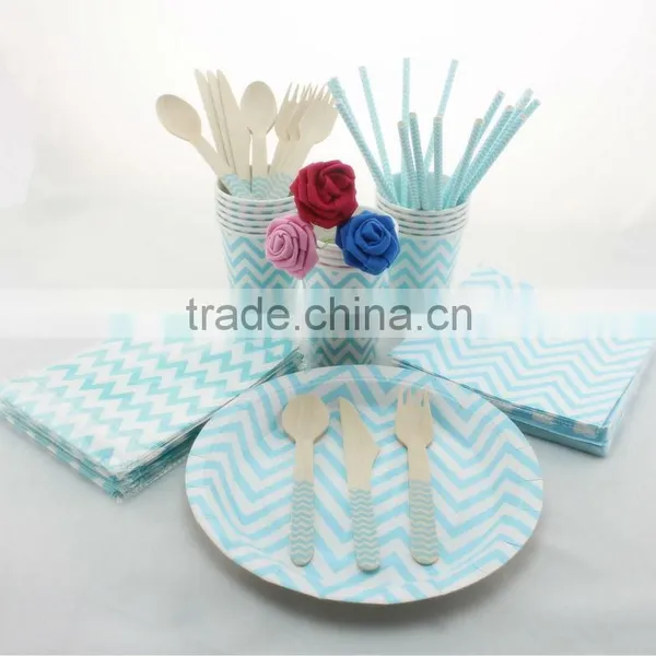 Manufacturer Disposable Party Tableware Paper Plates Straws Cups Napkins photo-2