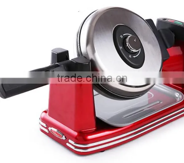 CE GS ROHS LFGB REACH and ETL 4 Slice Stainless Steel Rotary Belgian Waffle Iron Maker photo-2
