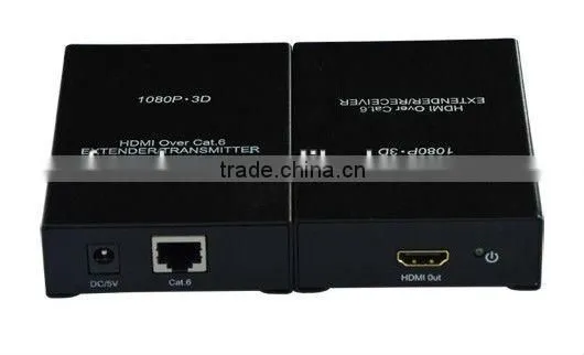 HDMI Extender by Single CAT5e/6 Cable: 60m, Transimitter+Receiver