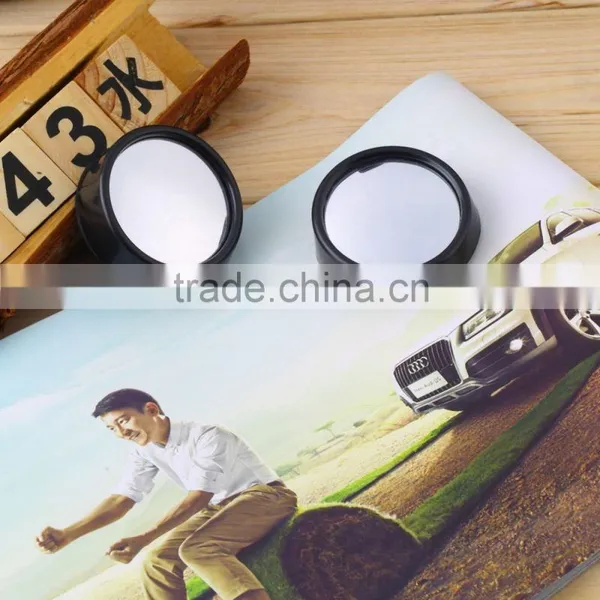JXZ-008 2pcs/SET Universal Driver 2 Side Wide Angle Wideangle Sticker Round Convex Car Vehicle Mirror Blind Spot Auto RearView f photo-4