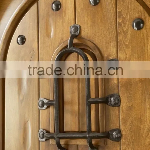 Rustic Design Unfinished Arched Solid Wood Entrance Door Quality Choice photo-2