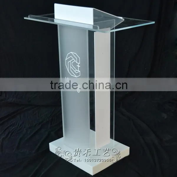 Modern Wooden Church Pulpit Acrylic Church Podium Lectern Supplier's Choice photo-4