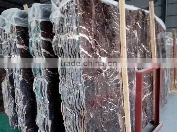 Cheap Coffee Brown Marble Polished Slab photo-3