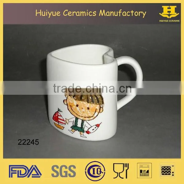 Ceramic Heart Shape Cup 350ml Cup Heart Shape With Printing photo-4