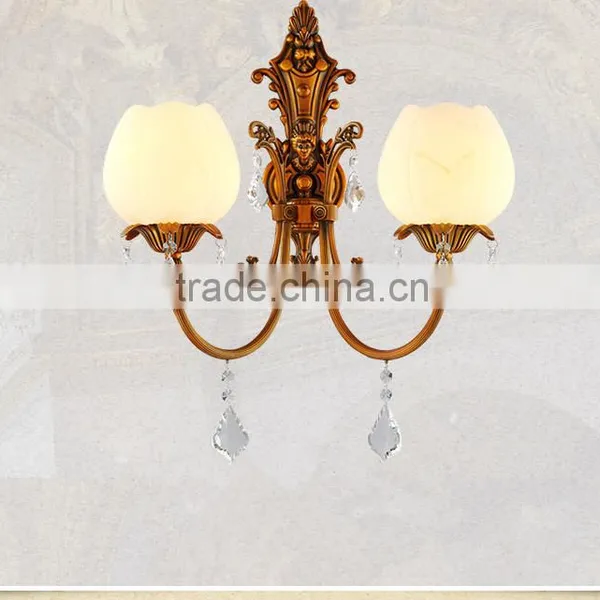2 Lamps Brass Wall Lights in Livingroom Whit CE photo-3