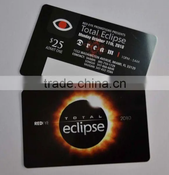 Credit Card Size Ticket With Barcode