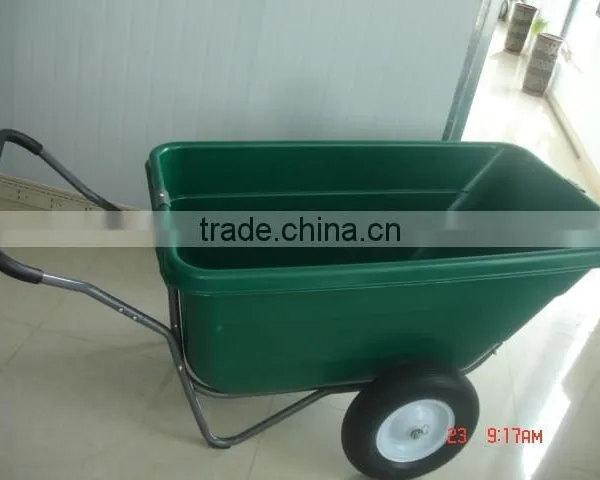 UV Protection of Dual wheel WB3087 Plastic tray Wheelbarrow