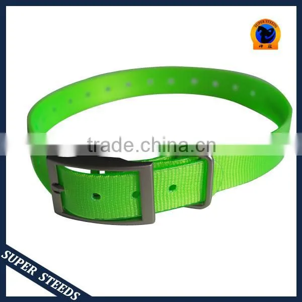 French TPU Dog Collar in Blaze Orange Adjustable photo-3