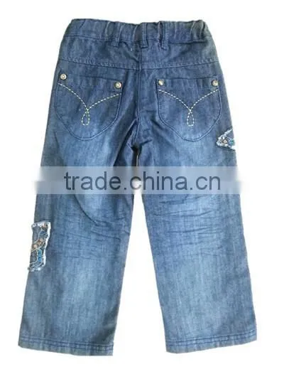 Bulk Wholesale Kids Clothing Kids Strairht Jeans Kids Girl Denim Jeans photo-2