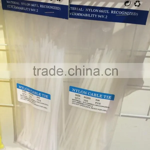 Hot Sales Nylon Cable Ties/zip Ties/cable Strips 4*150 photo-3