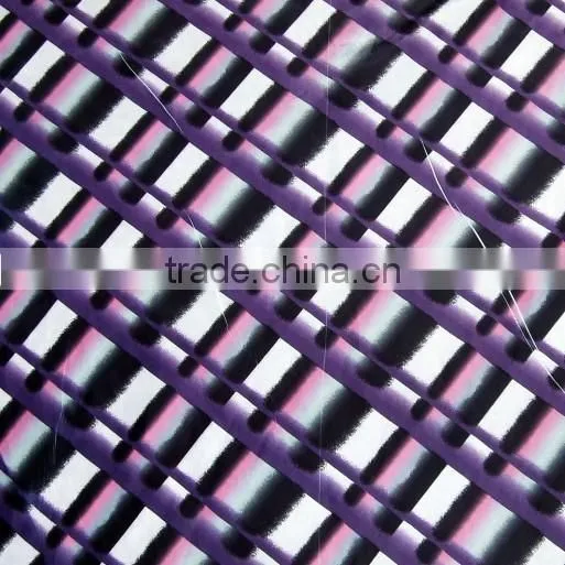 100% Polyester 75D Checked Printed Fabric