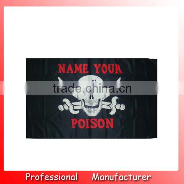 170T Polyester Flag, 90*150cm Funny Flag,Pirate Flag With Red Bandana photo-2