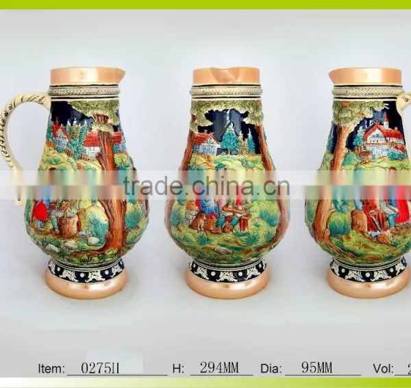 Whole Sale Relief Hand-Painted Ceramic Milk Pot