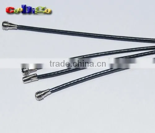 6"Stainless Steel Wire Keychain Cable With Black Rubber Twist Screw Locking Thinkness 1.5mm #FLQ042-B photo-2
