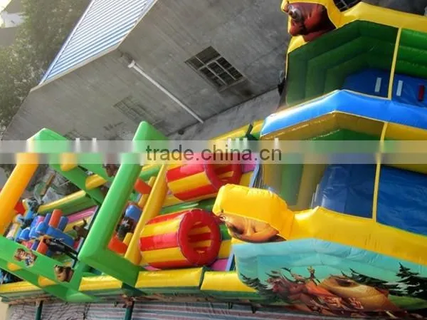 Bear Theme Amusement Park Obstacle Course With Swing photo-2