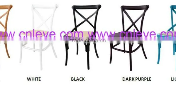 Cross Back Plastic Dining Chair