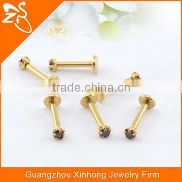 Fashion Wholesale Free Clear Body Implant Piercing Jewelry Gold Lip photo-3