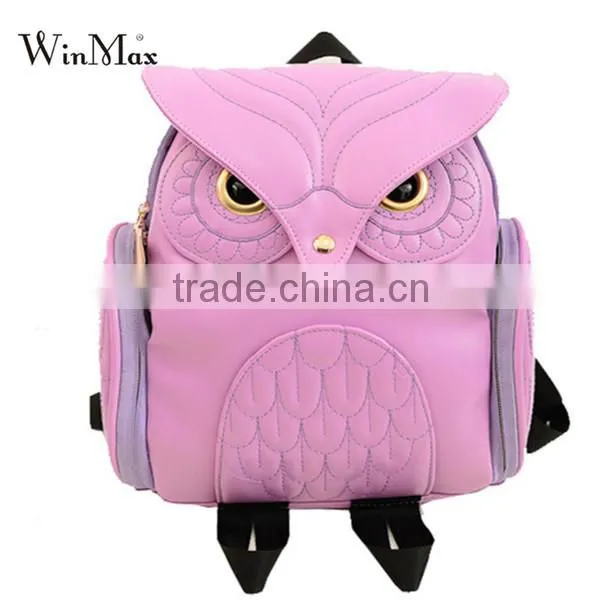 Owl Shape pu Leather School Backpack High Class Girls Travel School Bags Supplier's Choice photo-3