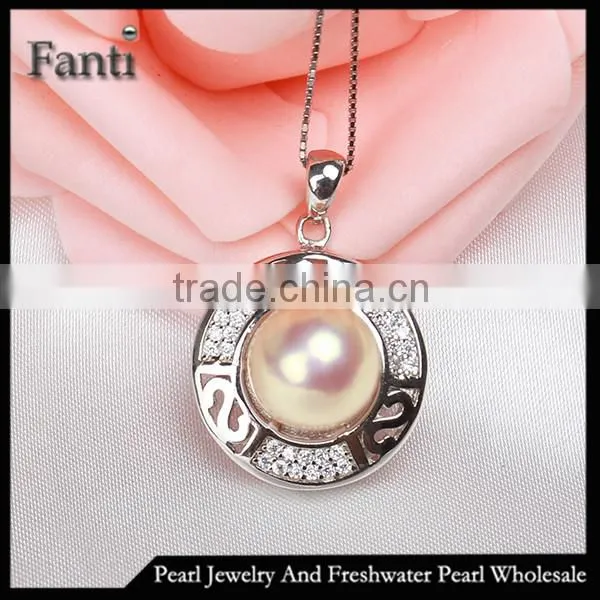 Wholesale 925 Silver Charm Single Pearl Pendant Settings Jewellry