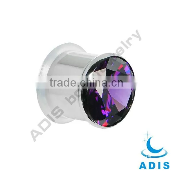 Amethyst Big Stone Single Flare Earring Expander