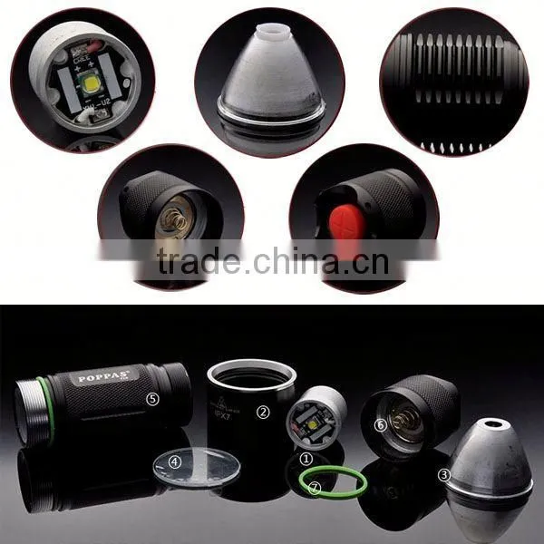 F13 High Power Aluminium Body Rechargeable Battery Tactical Torch Lights photo-3