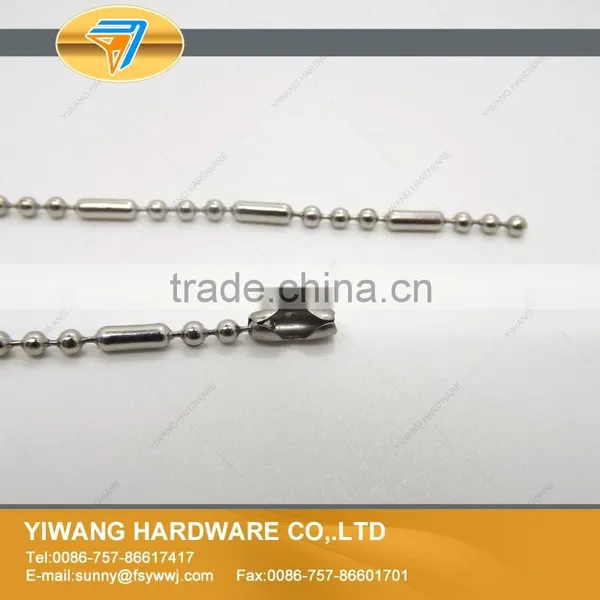 Fashion Iron Ball Chain Necklace With Metal Connector
