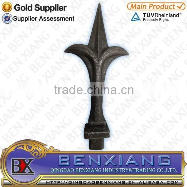Iron Main Gate Steel Post Top Spear Points Forged Wrought Iron Spear Head