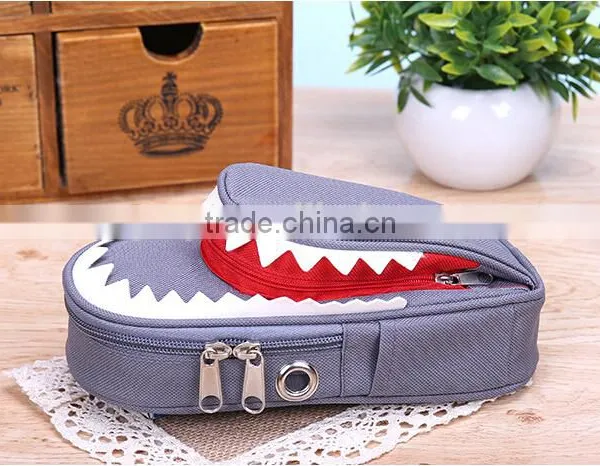 Shark Style Kids Pencil Case For Boys Zipper Children Pouch Bag Student Pen Box For Primary School Bag Accessory photo-2