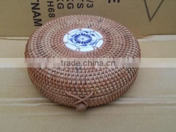 Rattan Basket, Green Tea Rattan Basket, Tea Basket