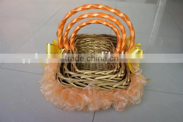Bamboo Basket Hanging Gift Basket for Festival Storage Basket