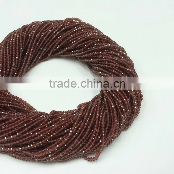#MZZ Natural Semi-Precious Roundel Faceted Gemstone Beads Garnet photo-2