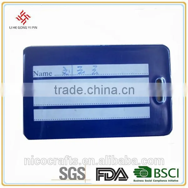PVC Embossed Rectangle Airplane Luggage Tag For Traveling photo-3