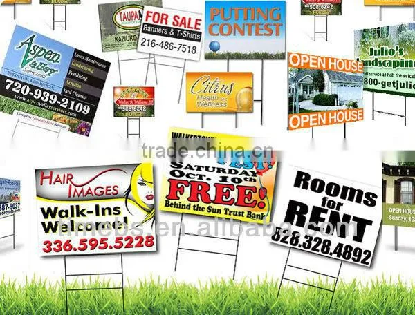 Screen printed corflute signs/lawn signs/real estate signs