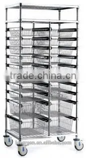 Hospital Sliding Basket Storage System Trolley photo-2
