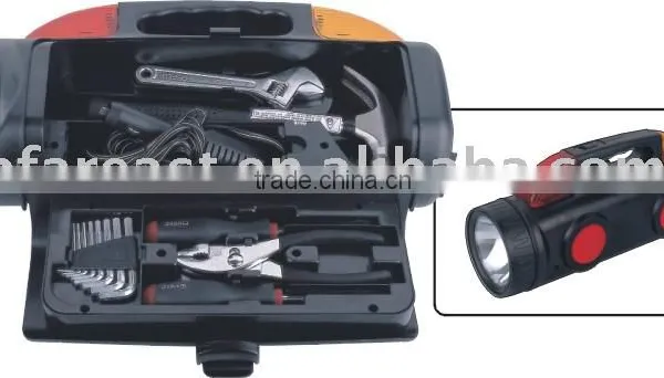 13pcs Tool Set with Flashlight & Blinking Light
