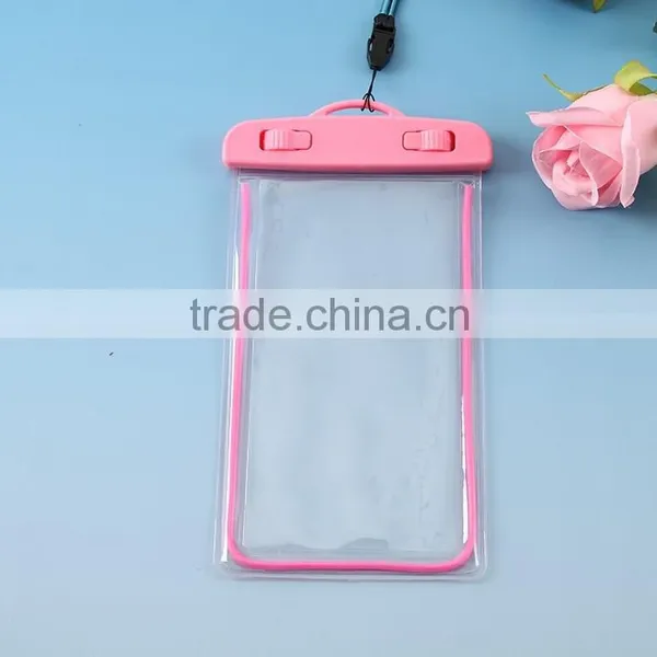Plastic Pvc Waterproof Bag for Mobile Phone With String / Waterproof Beach Bag With Zipper photo-4