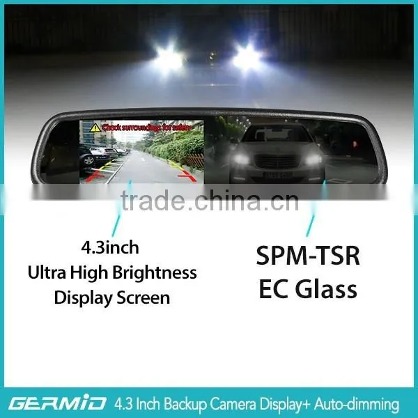 4.3inch Auto Dimming TFT-LCD Monitor Rearview Mirror With; Configurable High Temperature Alert Setting photo-2
