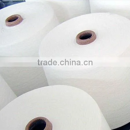 Virgin 100% Polyester Spun Yarn Bright Fiber TFO Quality Polyester Yarn Factory From China photo-2