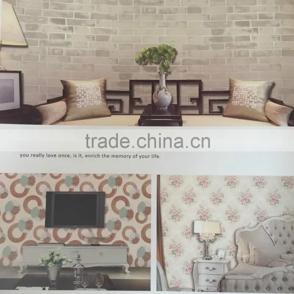 Hot Selling Natural Brick Stone Textured 3d Effect Wallpaper With Cheap Price photo-6